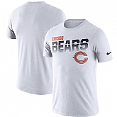 Chicago Bears Nike Sideline Line of Scrimmage Legend Performance T-Shirt White,baseball caps,new era cap wholesale,wholesale hats